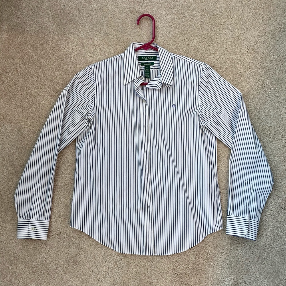 Lauren Ralph Lauren Striped Button Down PS
